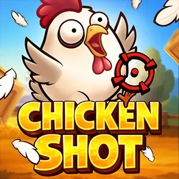 Chicken Shot slot game with cartoon chicken and target